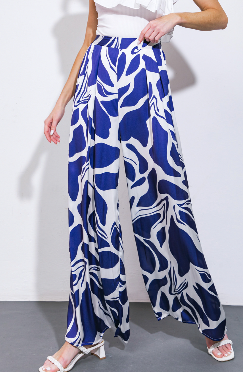 Cora Printed Wide Leg Pants