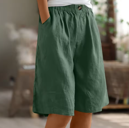 Renee Relaxed Linen Bermuda Shorts