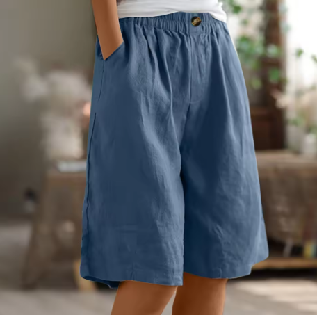 Renee Relaxed Linen Bermuda Shorts