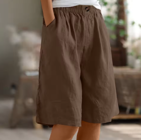 Renee Relaxed Linen Bermuda Shorts