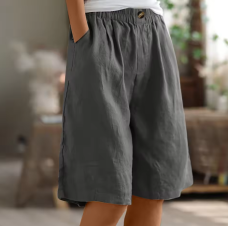 Renee Relaxed Linen Bermuda Shorts