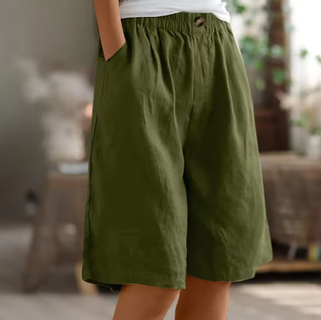 Renee Relaxed Linen Bermuda Shorts