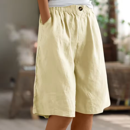 Renee Relaxed Linen Bermuda Shorts
