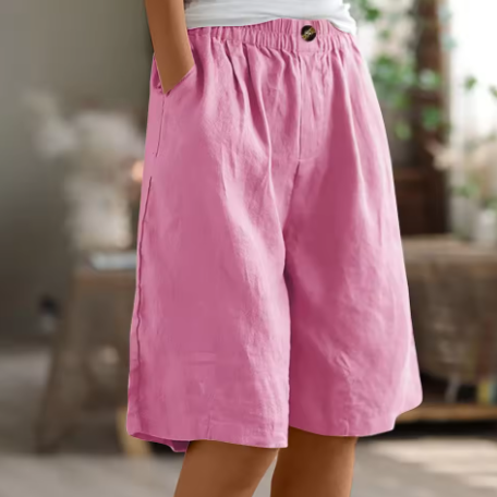 Renee Relaxed Linen Bermuda Shorts