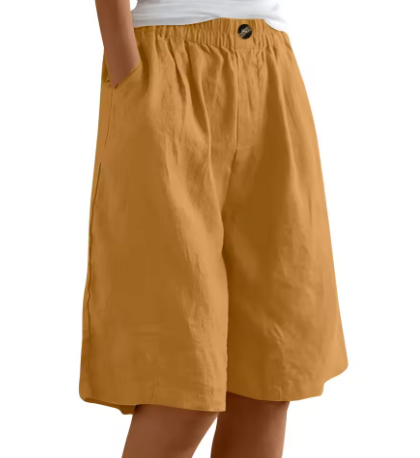 Renee Relaxed Linen Bermuda Shorts
