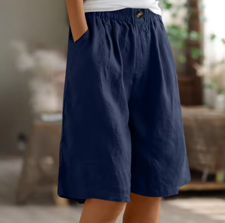 Renee Relaxed Linen Bermuda Shorts