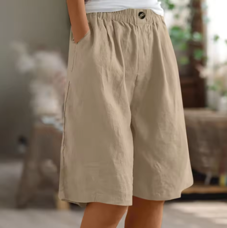 Renee Relaxed Linen Bermuda Shorts