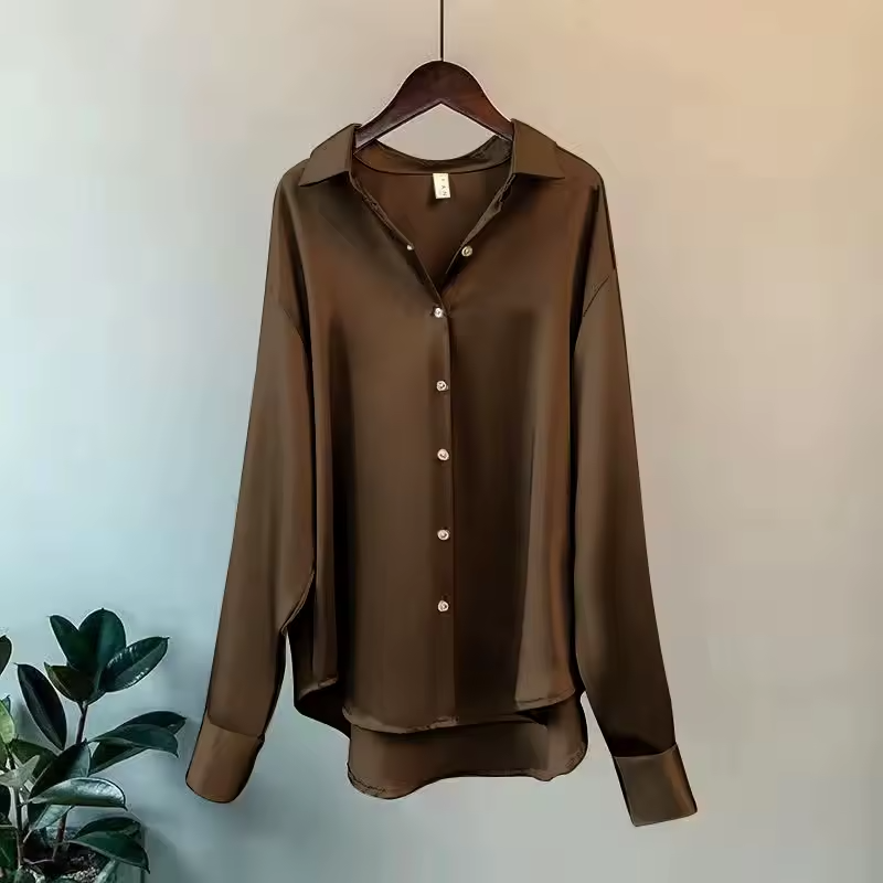 Athena Fluid Longline Button Blouse