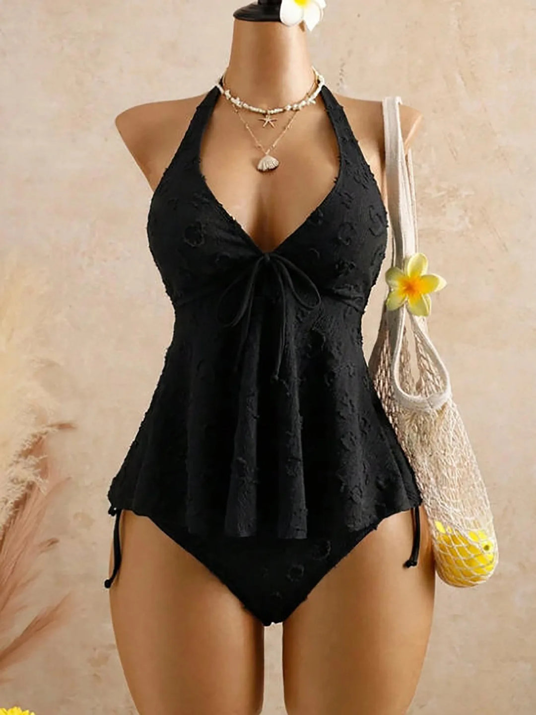 Mariana Lace Halter Tankini Set