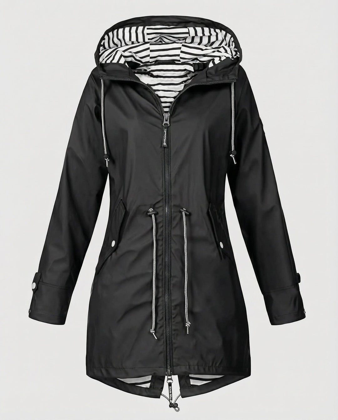 Jacquetta Hooded Longline Rain Jacket