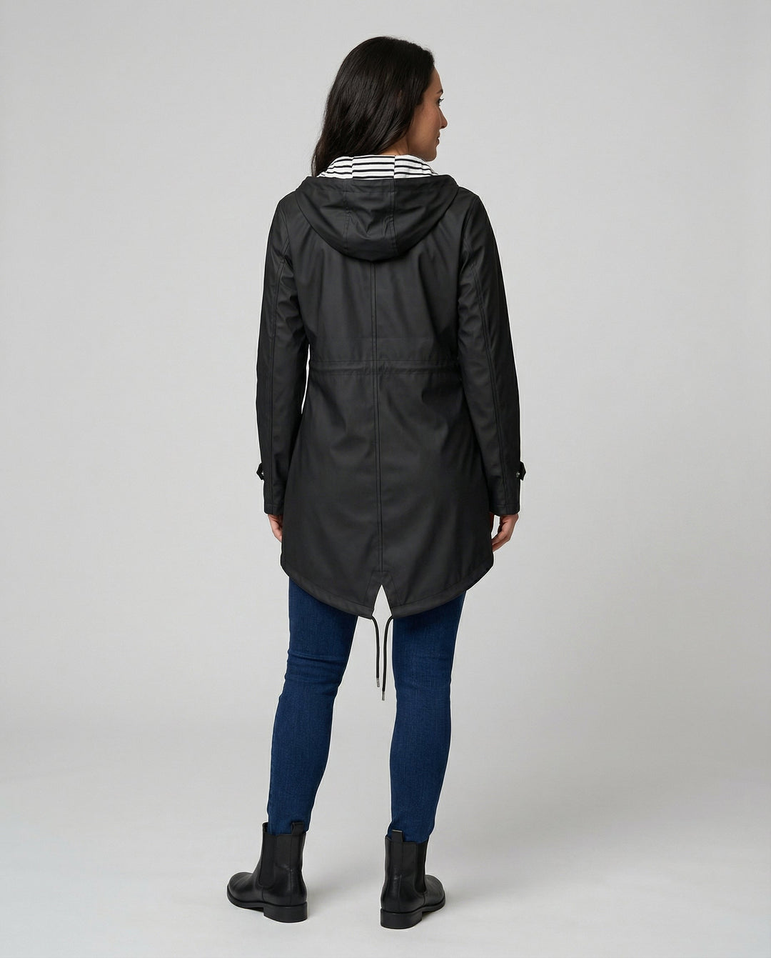 Jacquetta Hooded Longline Rain Jacket