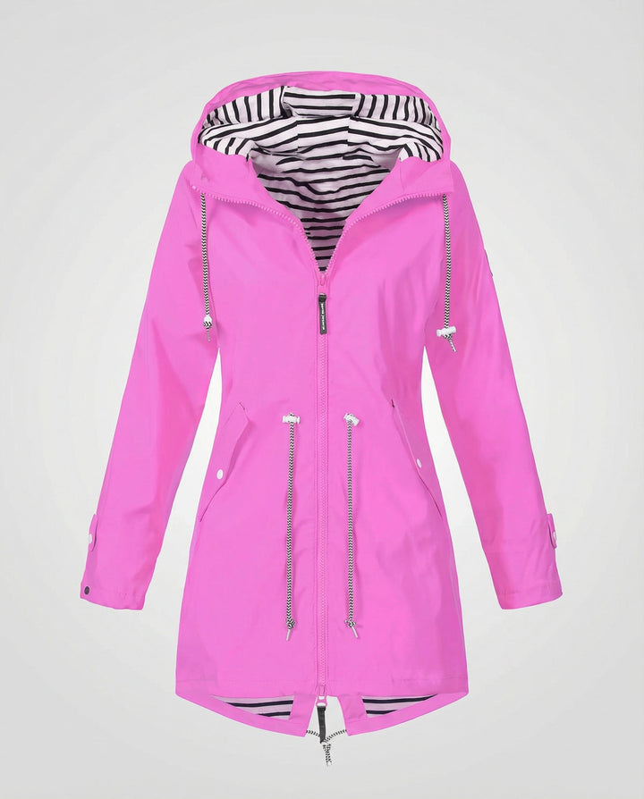 Jacquetta Hooded Longline Rain Jacket