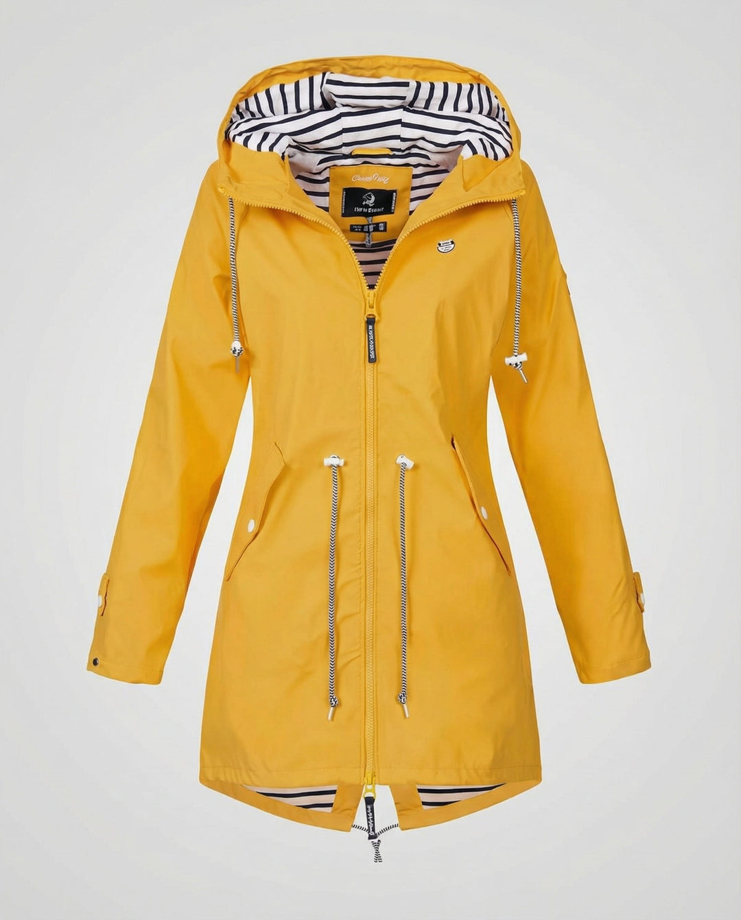 Jacquetta Hooded Longline Rain Jacket