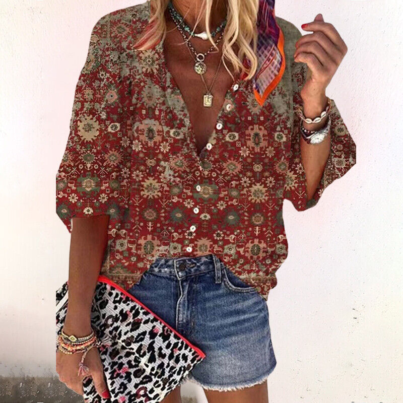 Kietra Bohemian Floral Blouse