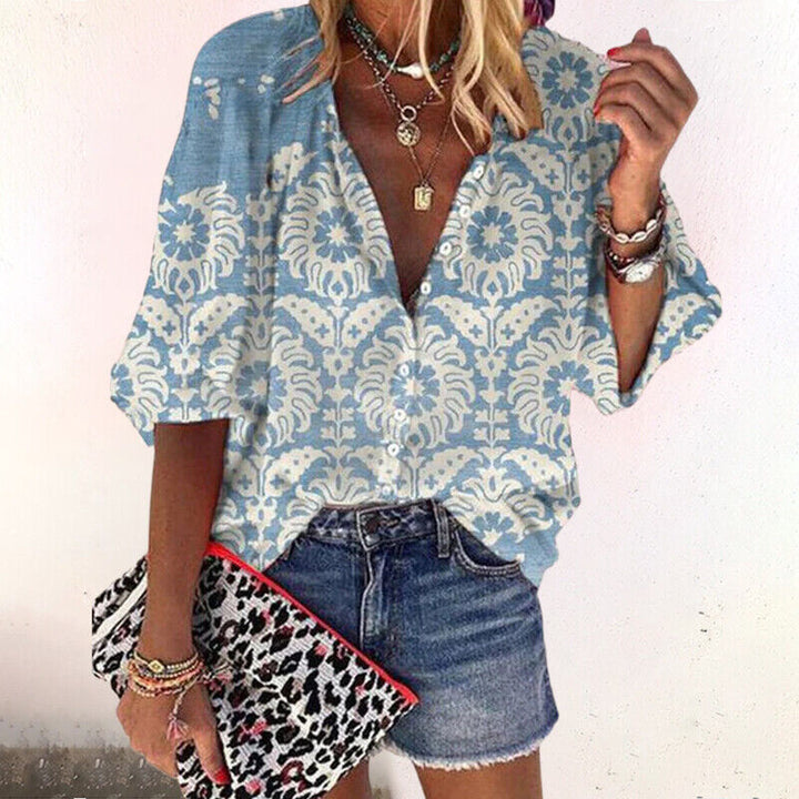 Kietra Bohemian Floral Blouse