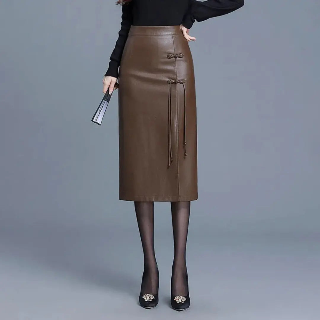 Adlise Oriental Knot Midi Skirt