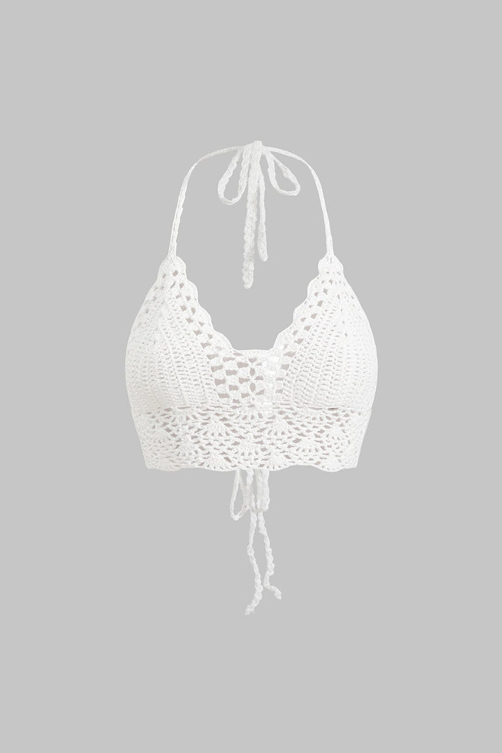 Willow Crochet Halter Bralette Top