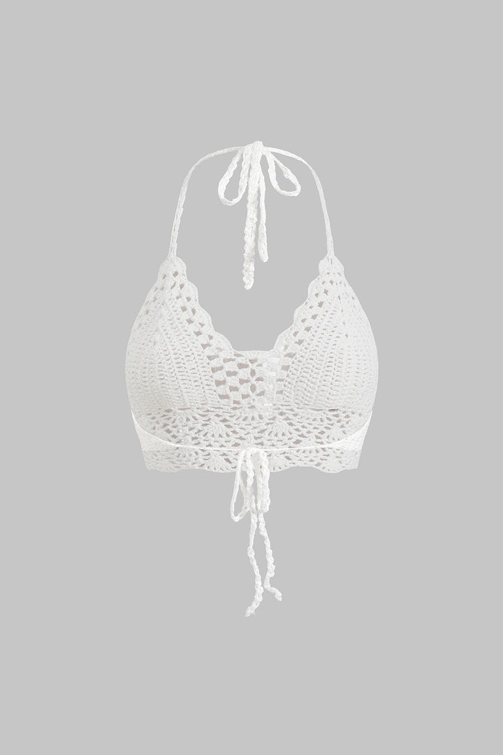 Willow Crochet Halter Bralette Top