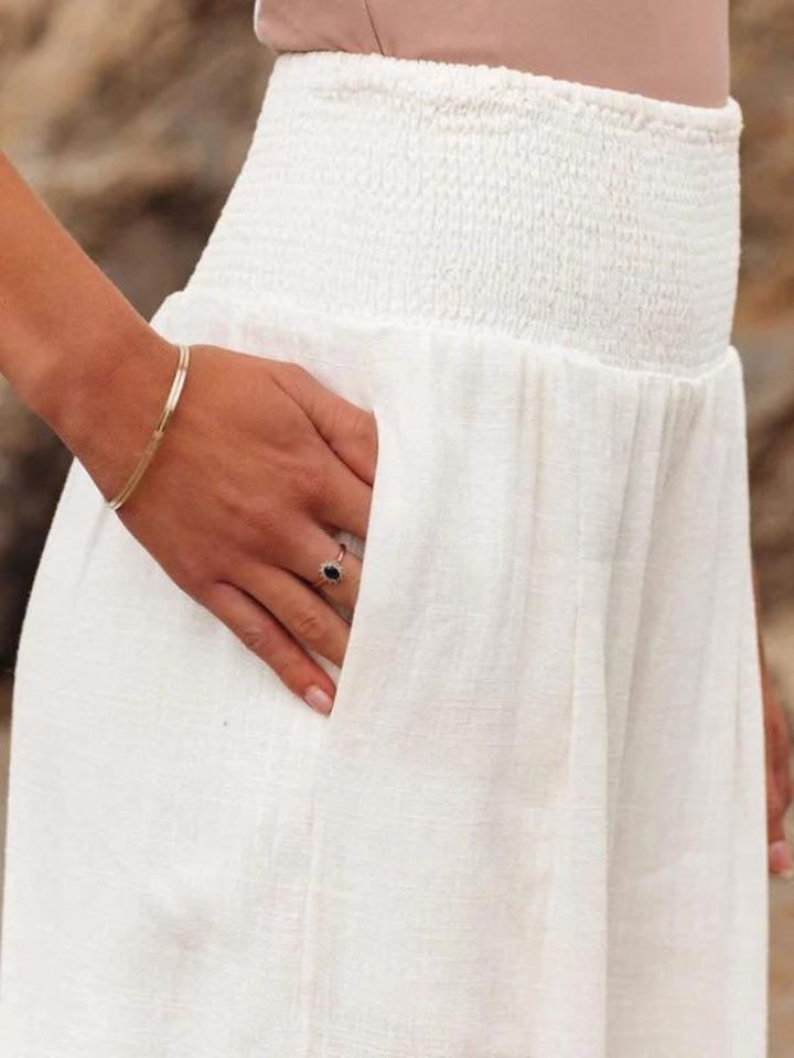 Susan Smocked Wide Leg Pants