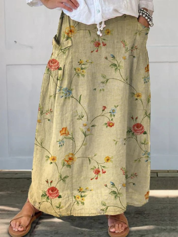 Mella Wildflower Garden Maxi Skirt
