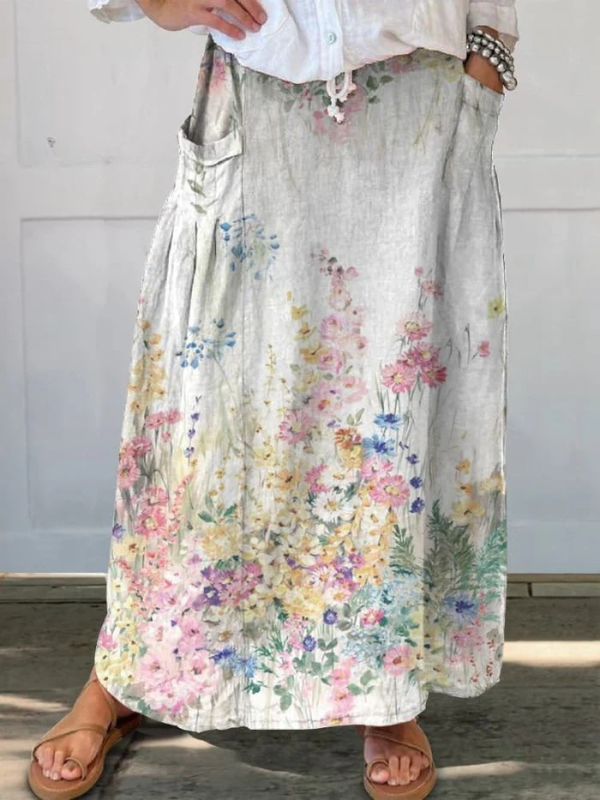 Mella Wildflower Garden Maxi Skirt