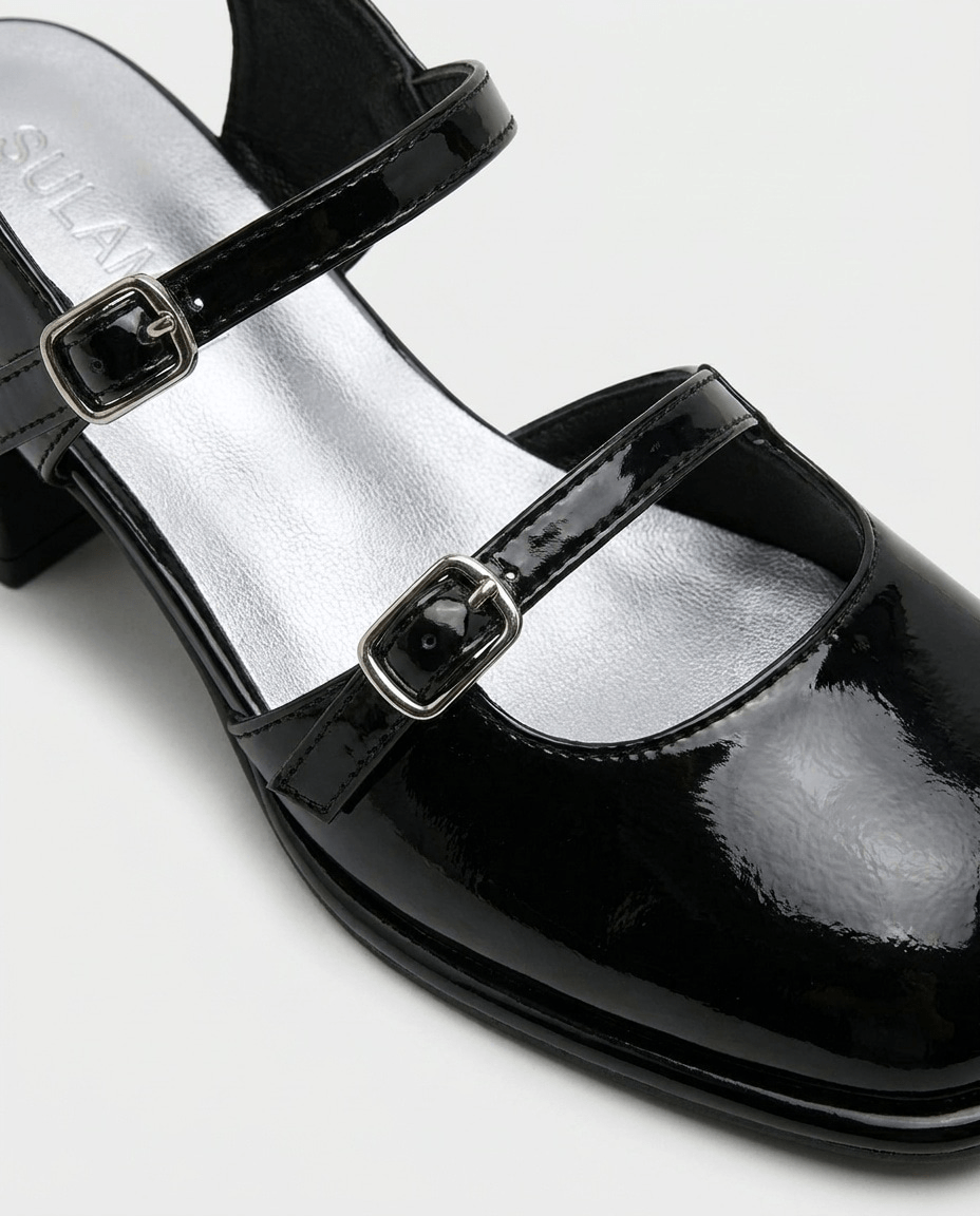 Iliana Double Strap Mary Jane Heels