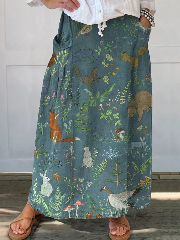 Rosil Woodland Tale Maxi Skirt