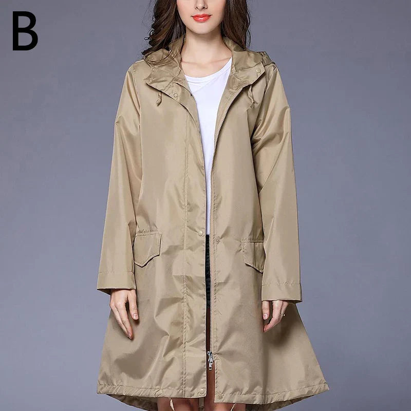Devora Hooded Longline Rain Jacket