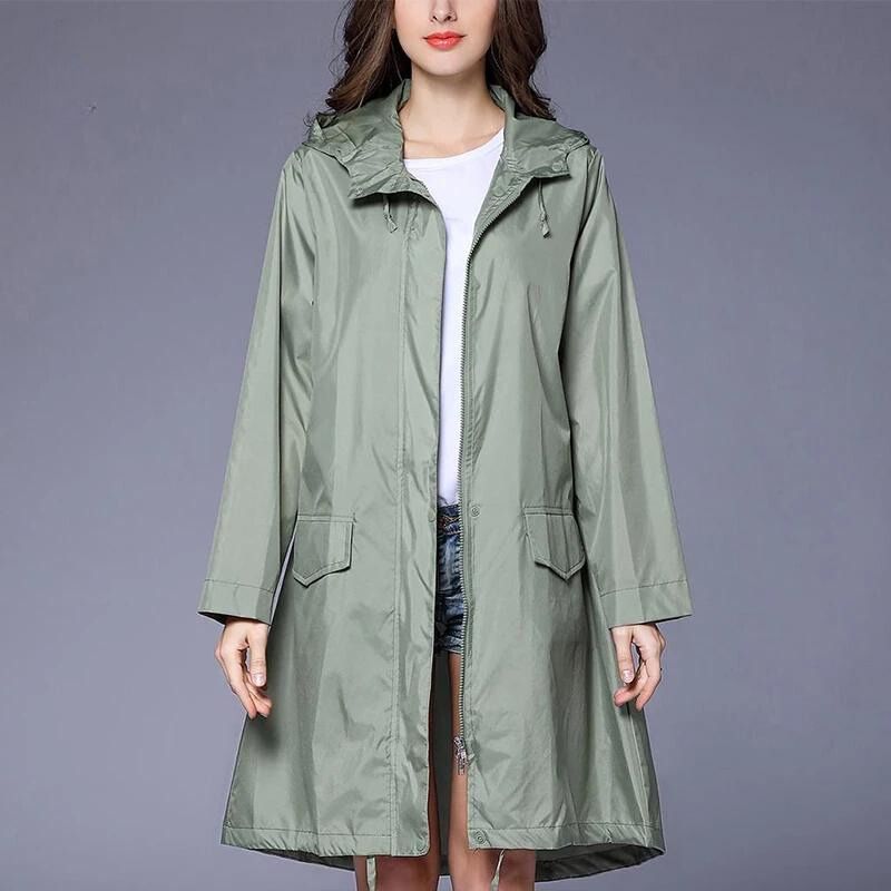 Devora Hooded Longline Rain Jacket