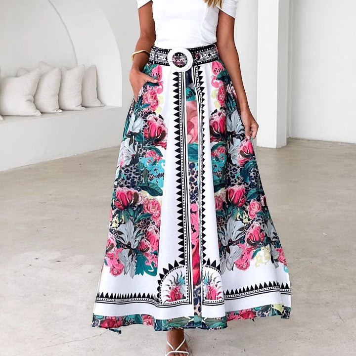 Adie Floral Print Maxi Skirt