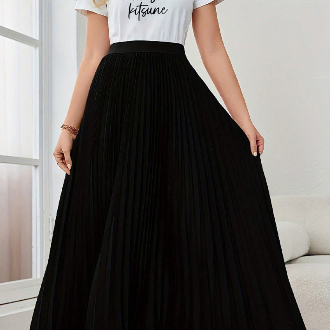 Altrina Pleated Maxi Skirt