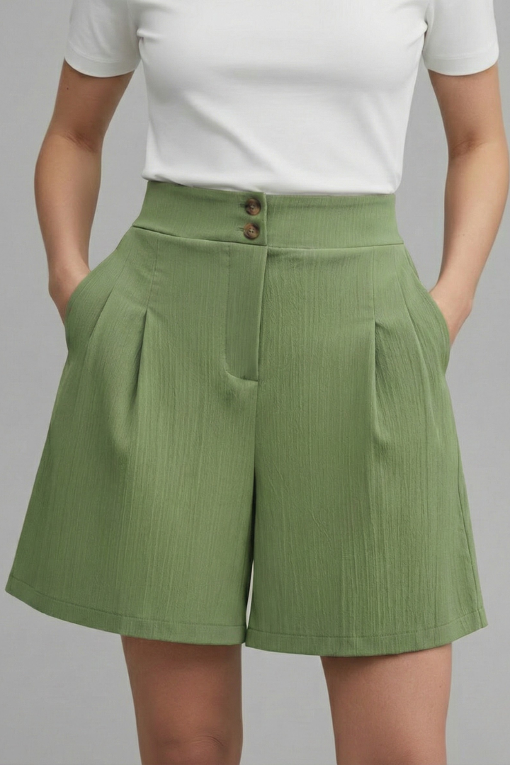 Gabriella Tailored High-Waist Bermuda Shorts
