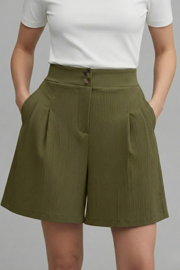 Gabriella Tailored High-Waist Bermuda Shorts