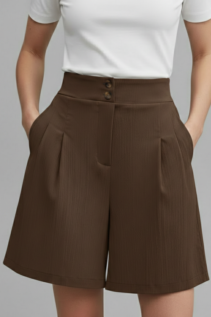 Gabriella Tailored High-Waist Bermuda Shorts
