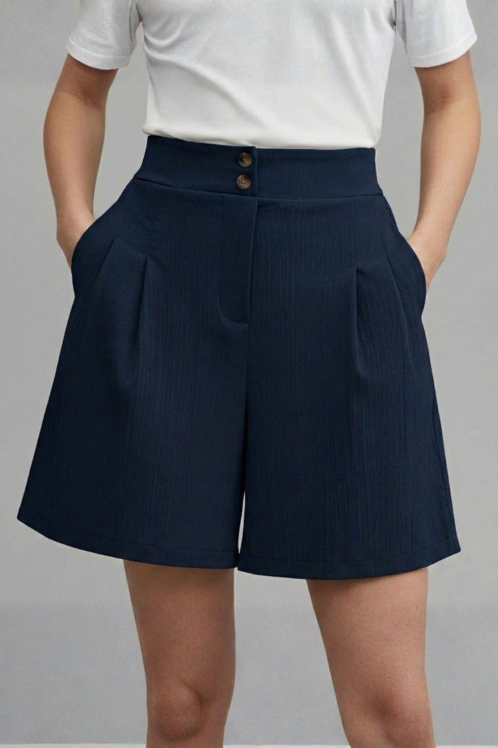 Gabriella Tailored High-Waist Bermuda Shorts