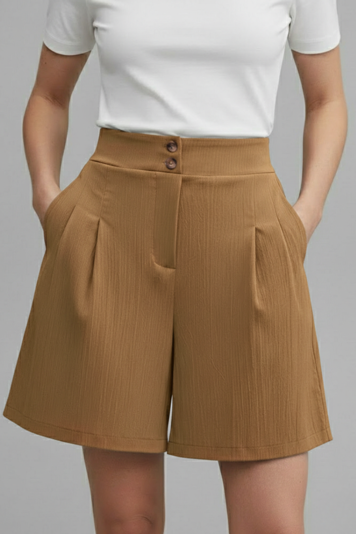 Gabriella Tailored High-Waist Bermuda Shorts
