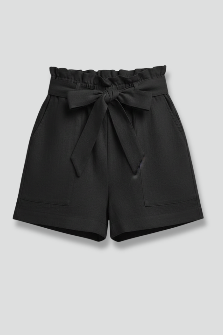 Dakota Linen Blend Paperbag Shorts