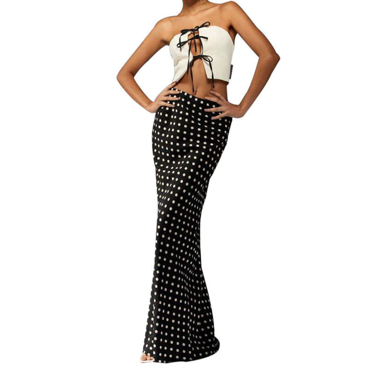 Adna Polka Dot Maxi Skirt