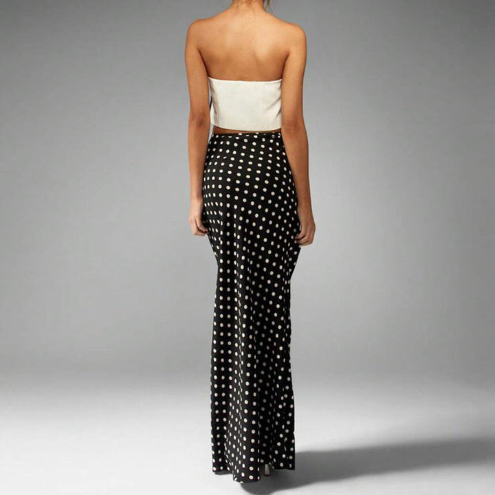 Adna Polka Dot Maxi Skirt