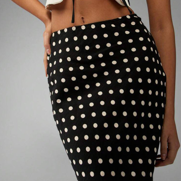 Adna Polka Dot Maxi Skirt