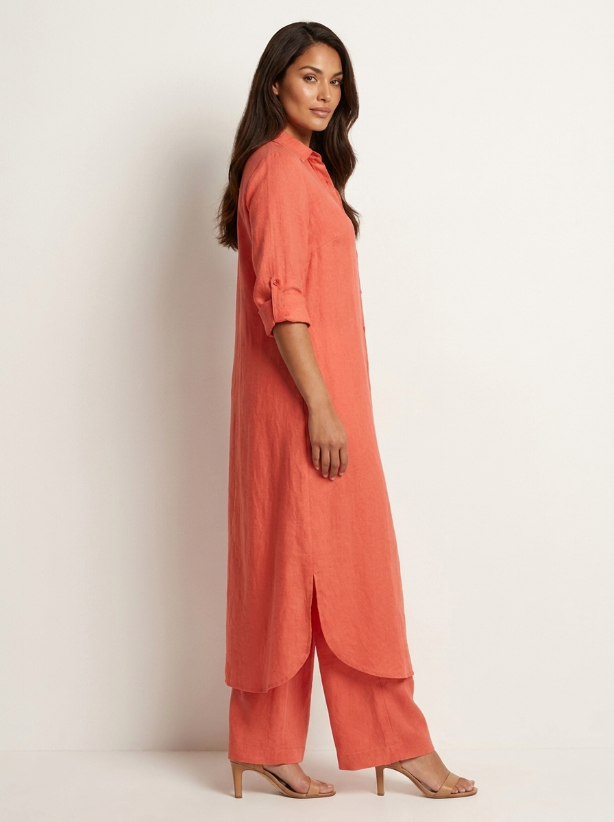 Eloise Longline Shirt Trouser Set