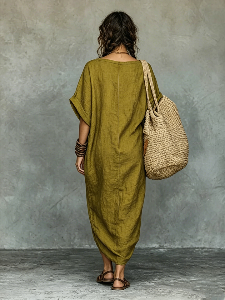 Marcella Draped Cocoon Maxi Dress