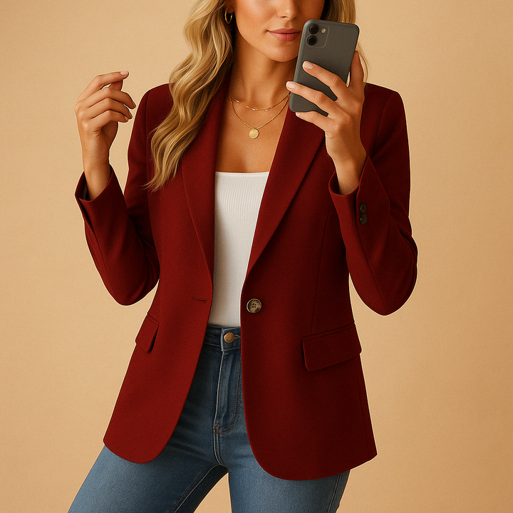Quinisha Tailored Single-Button Blazer