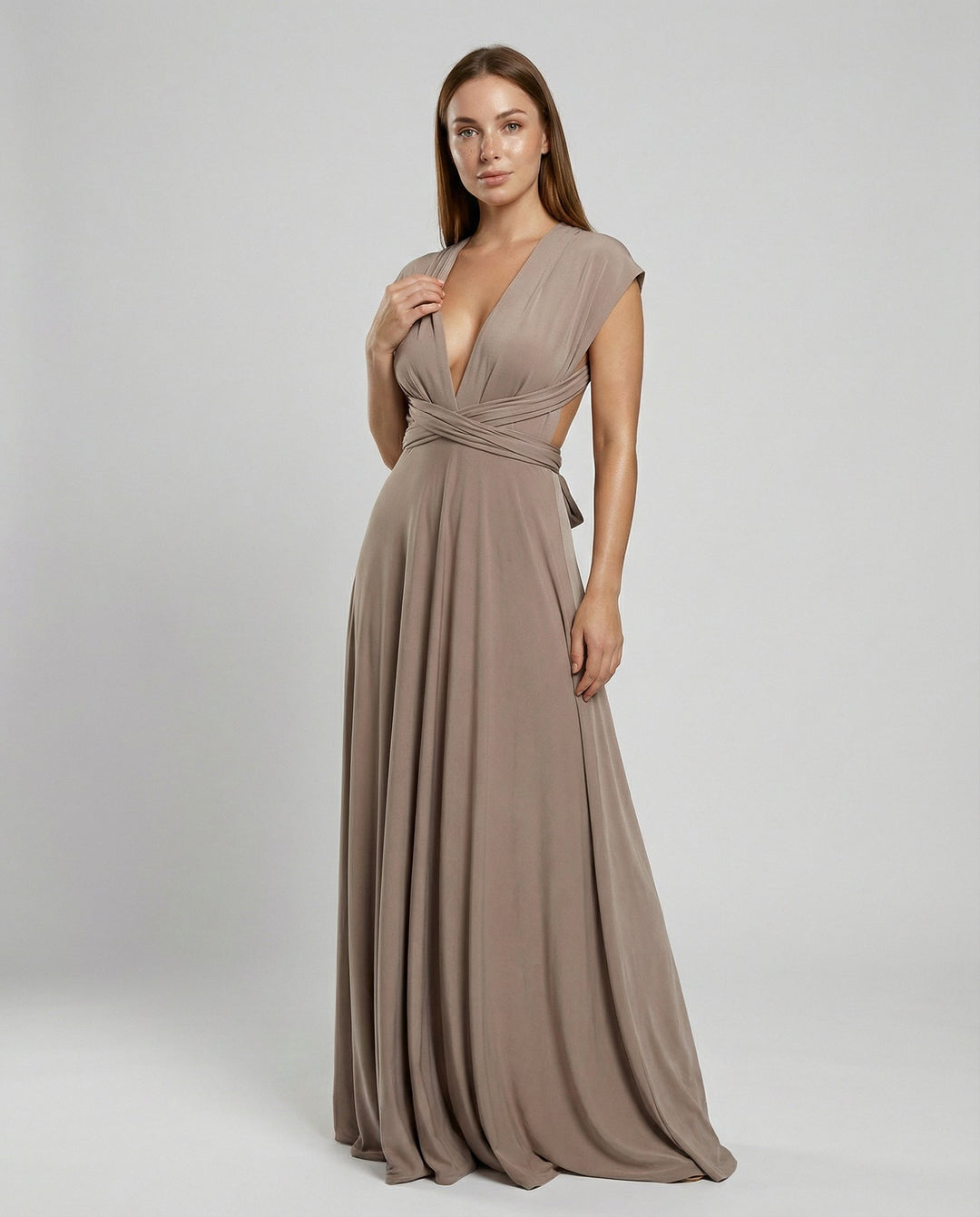 Veloura Draped Maxi Dress