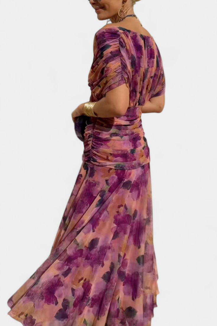 Aaliyah Draped Off-Shoulder Maxi Dress