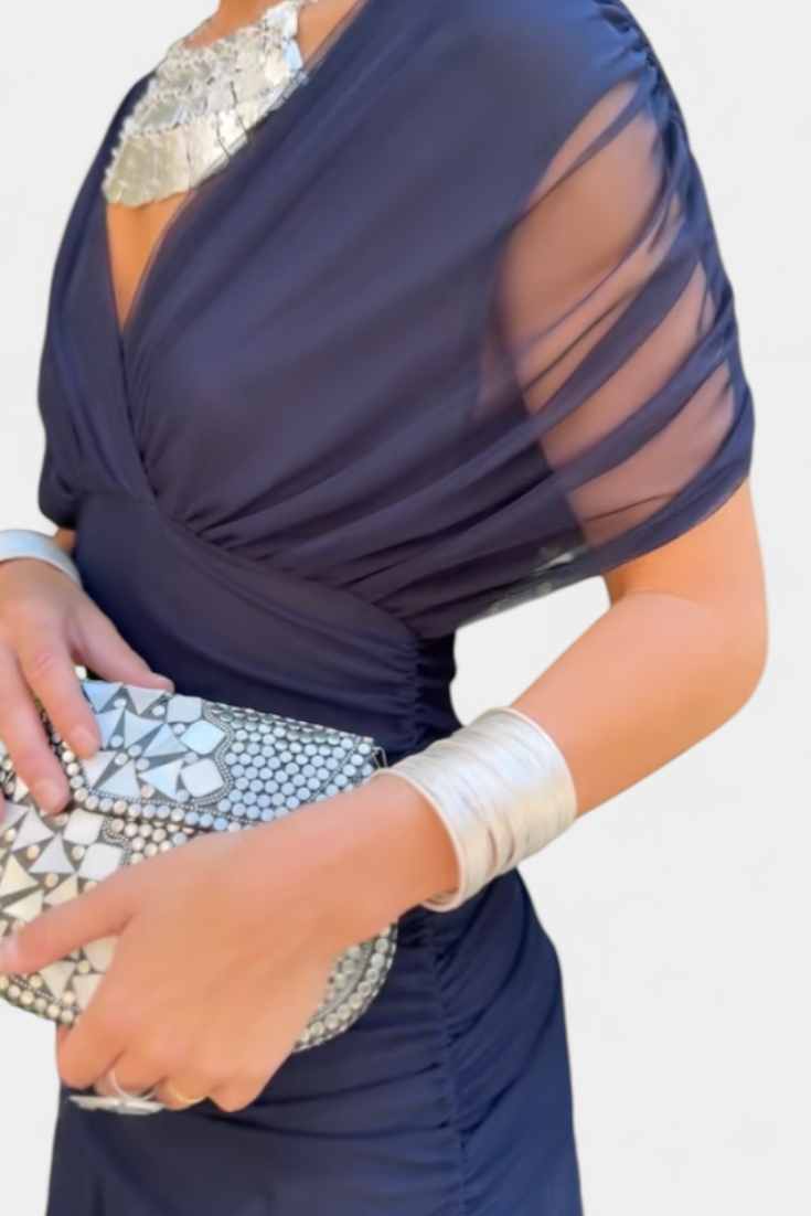 Aaliyah Draped Off-Shoulder Maxi Dress