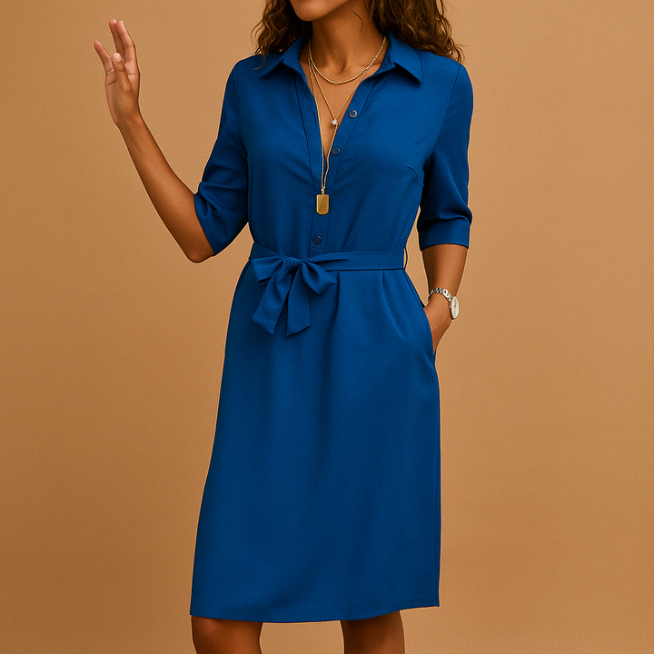 Gianna Belted Shirt Dress