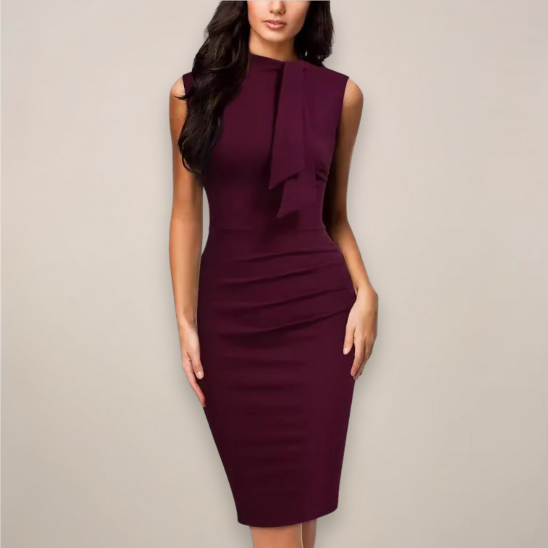 Zella Tie Neck Midi Dress