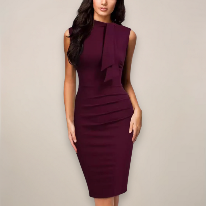 Zella Tie Neck Midi Dress