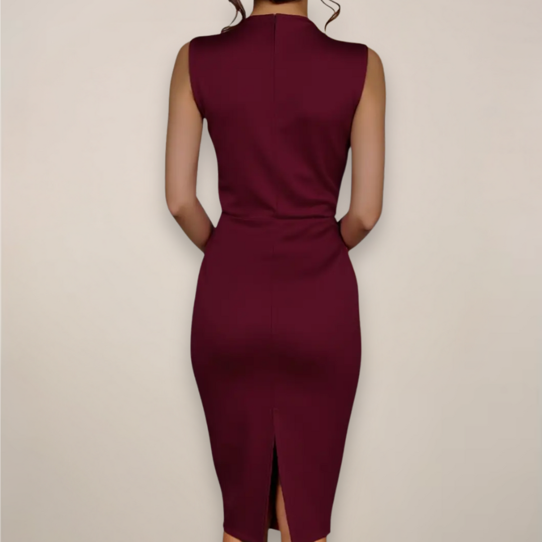 Zella Tie Neck Midi Dress